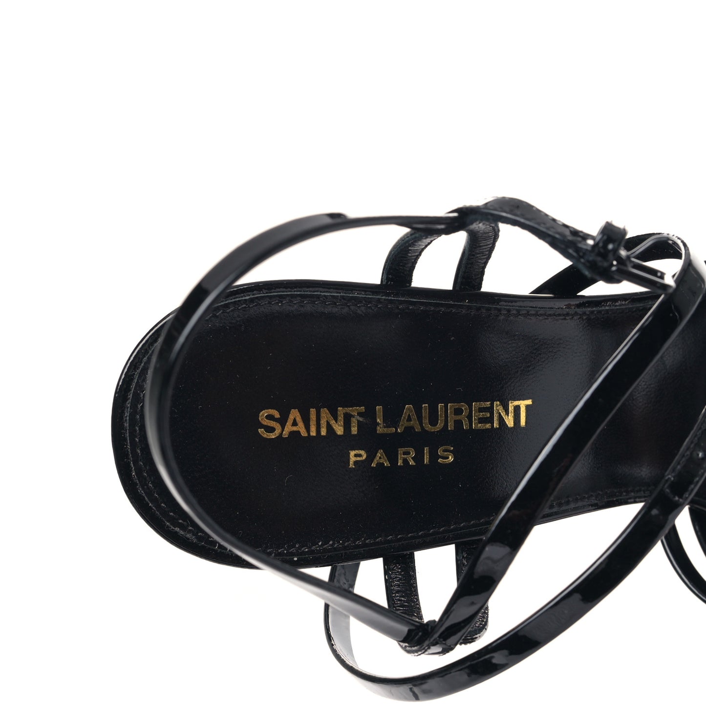Patent Platform Criss Cross Sandals 39 Black