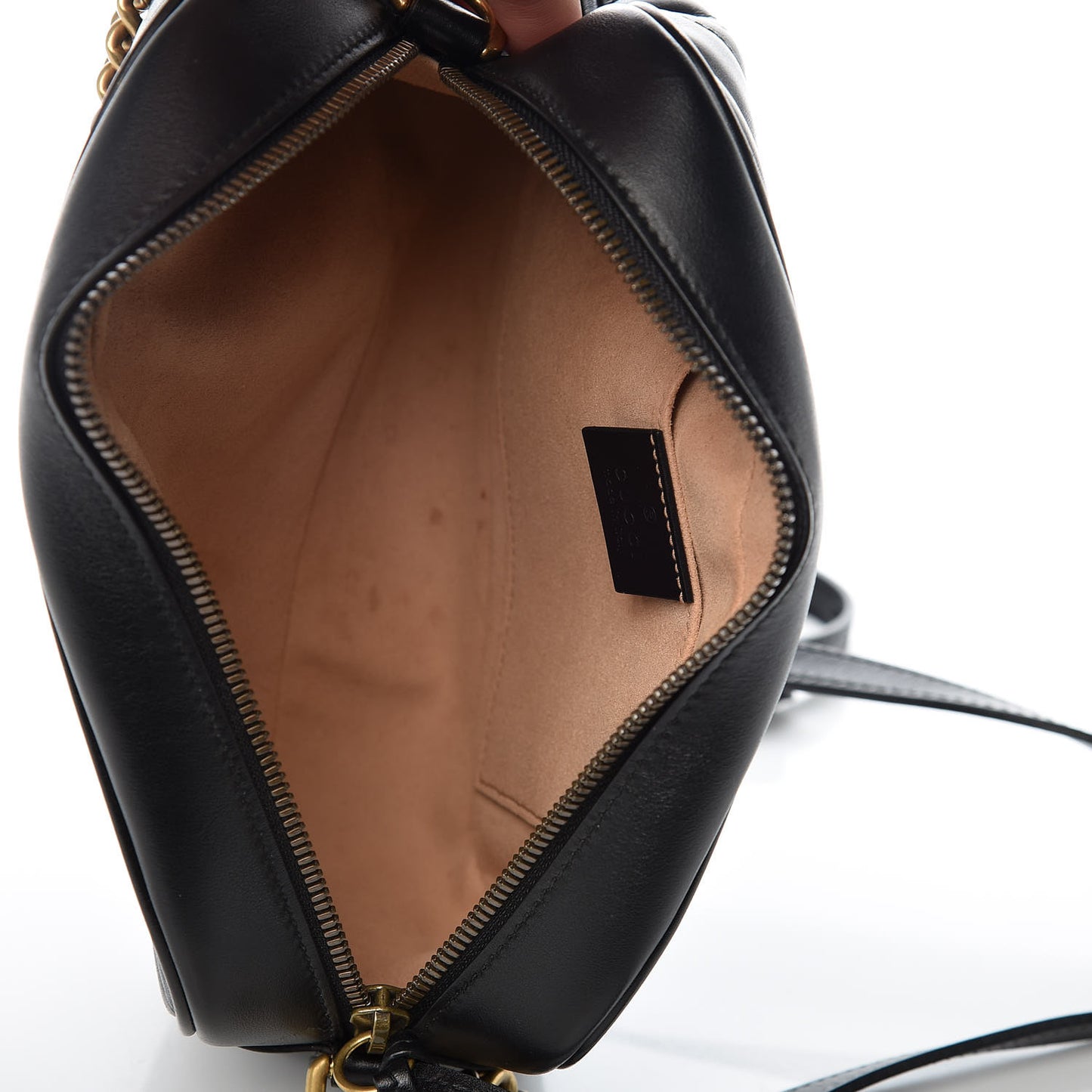 Calfskin Matelasse Small GG Marmont Chain Shoulder Bag Black