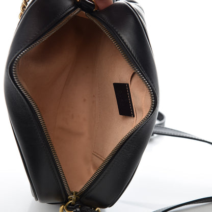 Gucci Calfskin Matelasse Small GG Marmont Chain Shoulder Bag Black 5 of 11