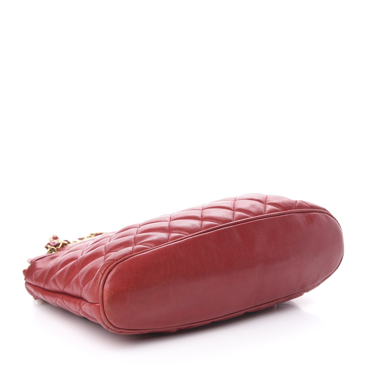 Lambskin Quilted Shoulder Bag Red