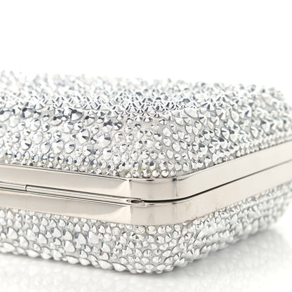 Christian Louboutin Crystal Strass Fiocco Box Clutch Silver 8 of 11