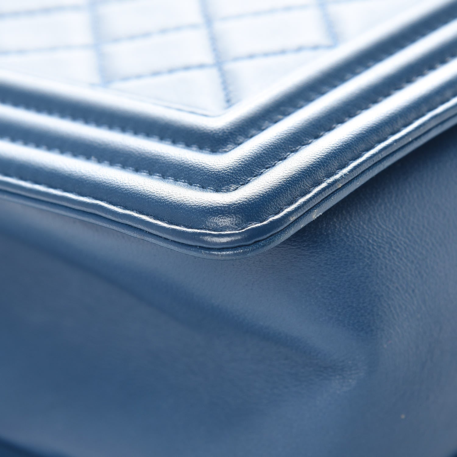 Chanel Lambskin Quilted New Medium Boy Flap Blue 13 of 14