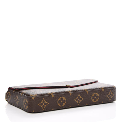 Louis Vuitton Monogram Pochette Felicie Chain Wallet Fuchsia 4 of 11