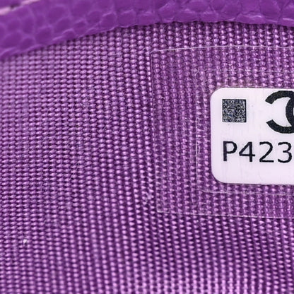 Chanel Caviar Quilted Card Holder Purple 7 of 7