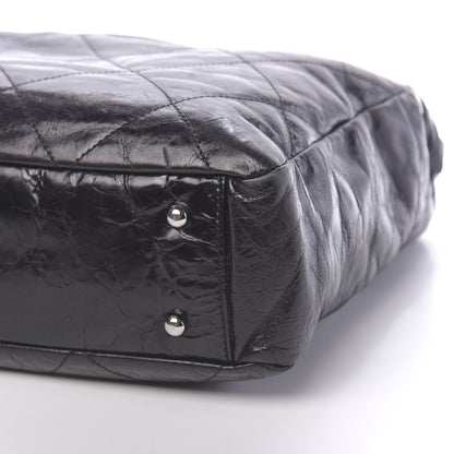 Chanel Glazed Calfskin Quilted Tweed Portobello Tote Black 10 of 10