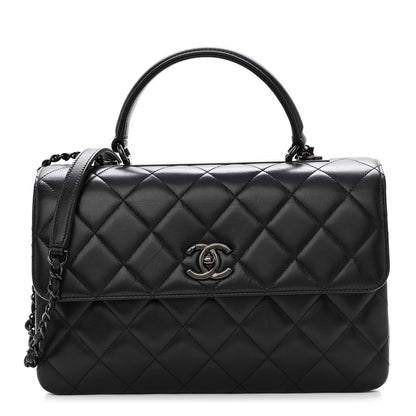 Chanel Lambskin Quilted Medium Trendy CC Flap Dual Handle Bag So Black 1 of 9