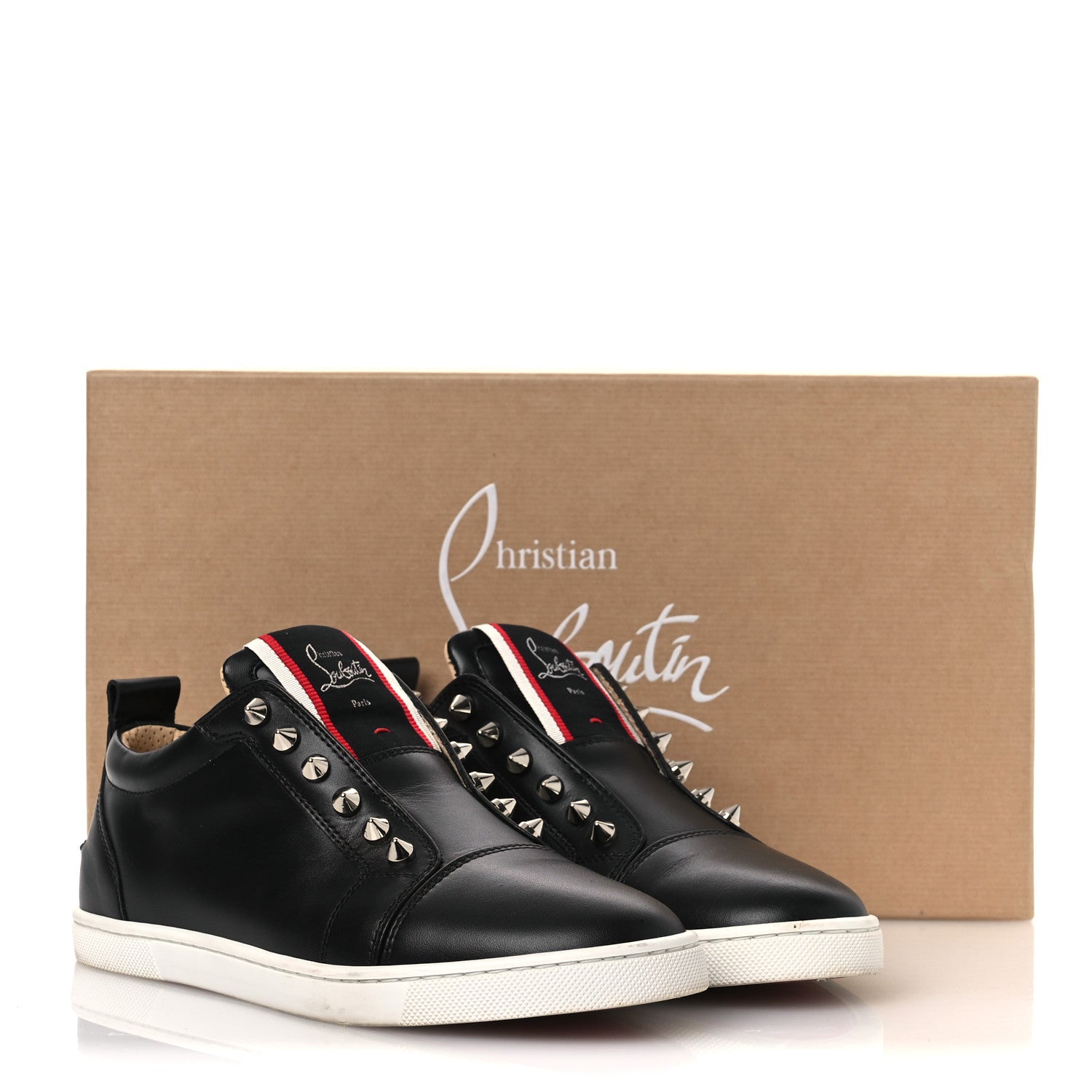 Christian Louboutin Calfskin Fique A Vontade Flat Sneakers 36 Black 13 of 13