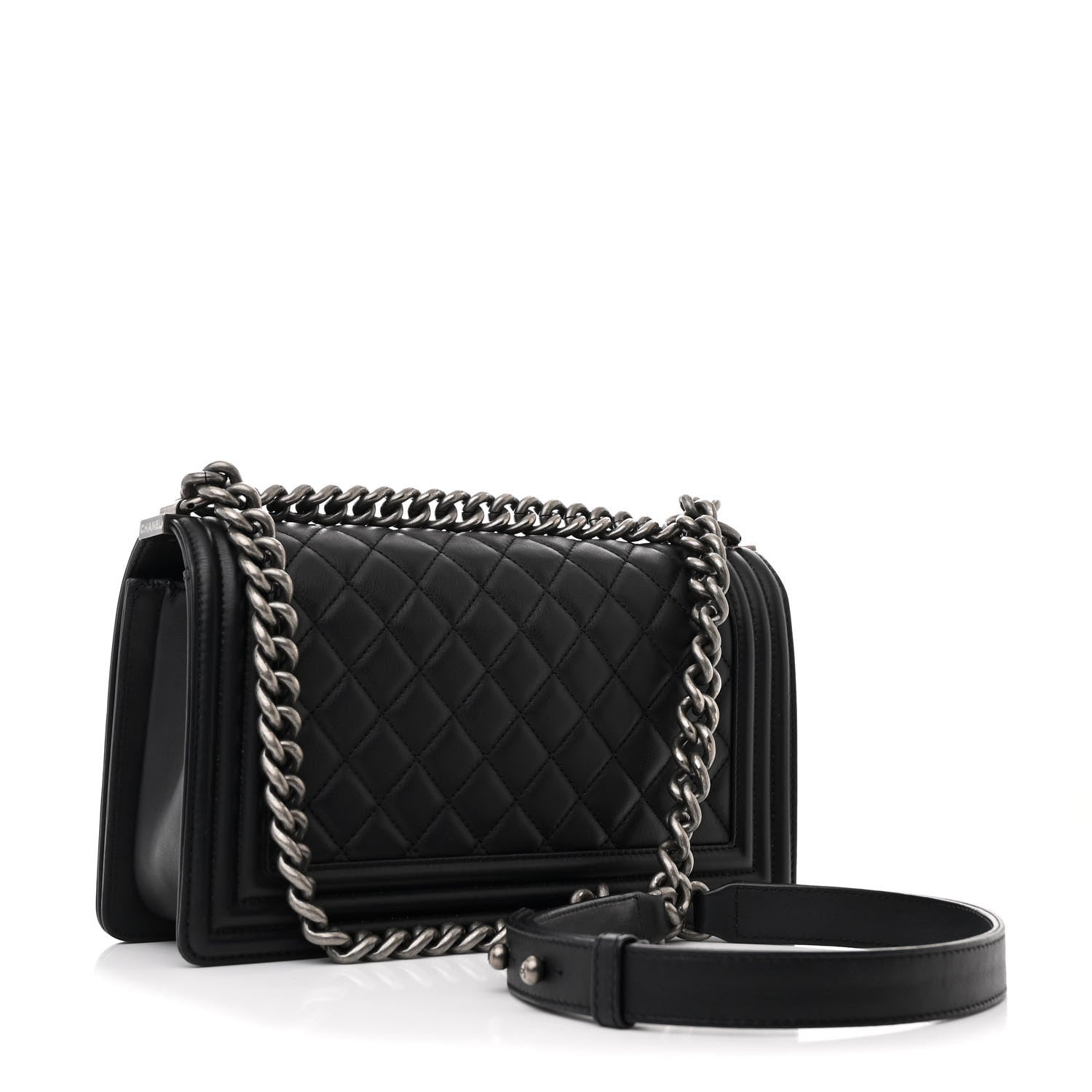 Chanel Calfskin Quilted Medium Boy Flap Black 3 of 10