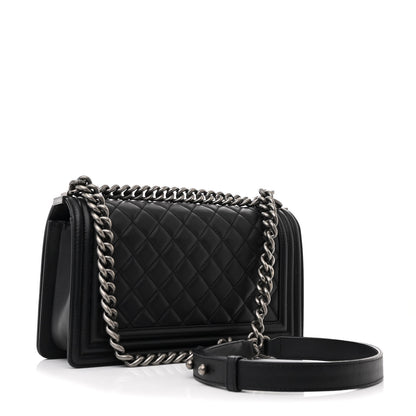 Chanel Calfskin Quilted Medium Boy Flap Black 3 of 10