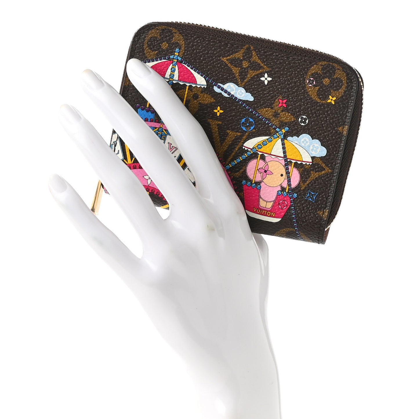 Monogram 2020 Christmas Animation Big Wheel Zippy Coin Purse Rose Ballerine