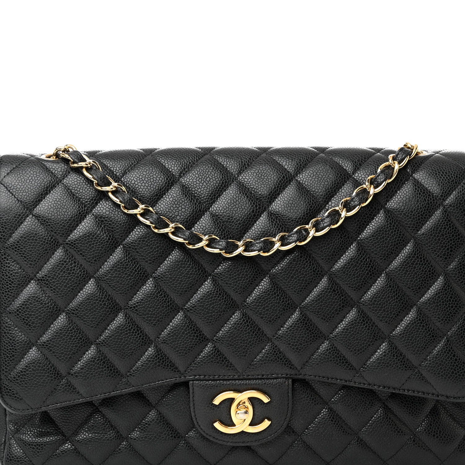 Chanel Caviar Quilted Maxi Double Flap Black 8 of 18