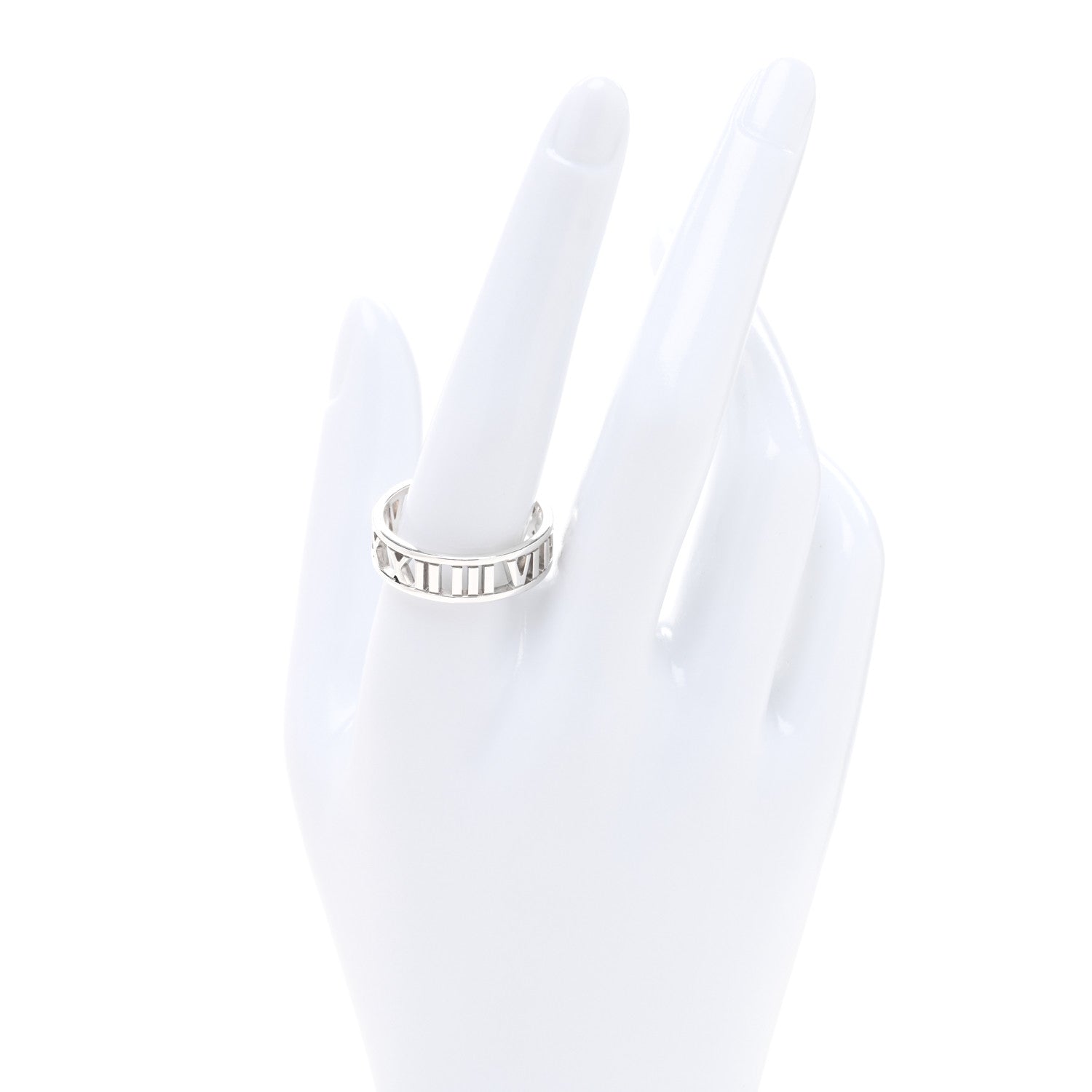 Tiffany Sterling Silver Wide Atlas Open Ring 64 10.75 2 of 4