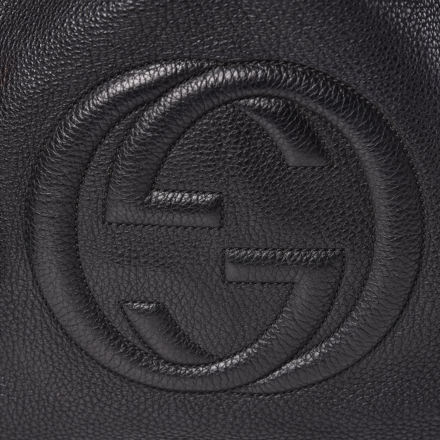 Gucci Pebbled Calfskin Large Soho Shoulder Bag Black 11 of 19