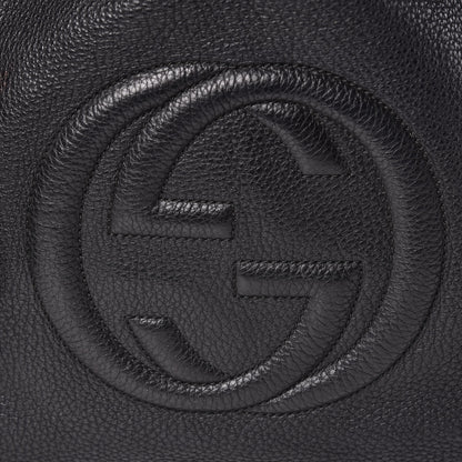 Gucci Pebbled Calfskin Large Soho Shoulder Bag Black 11 of 19