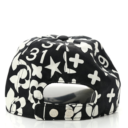 Chanel Cotton Cap Hat Black White 6 of 8