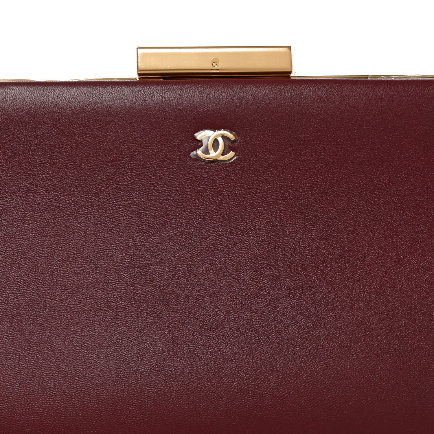 Chanel Lambskin Large Clutch Burgundy 8 of 11