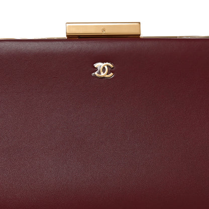 Chanel Lambskin Large Clutch Burgundy 8 of 11