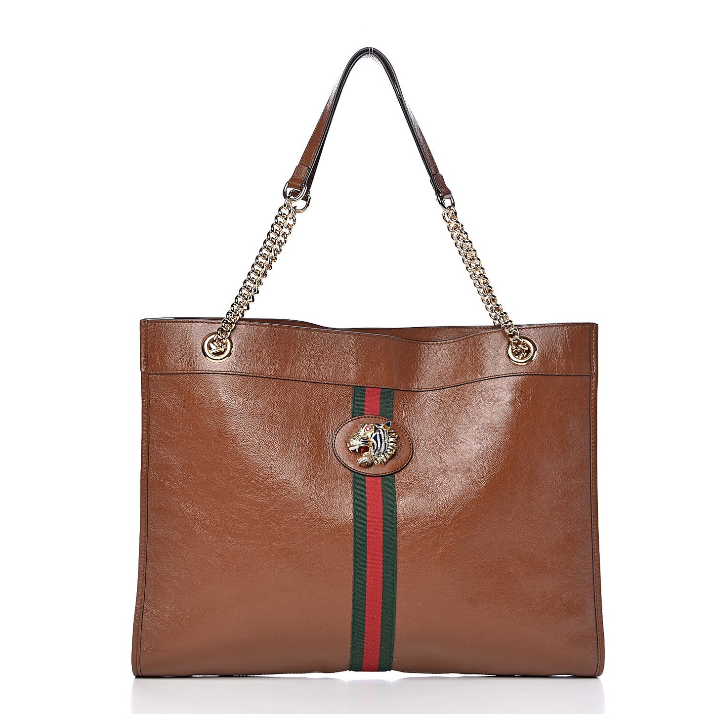 Calfskin Large Rajah Chain Tote Cuir