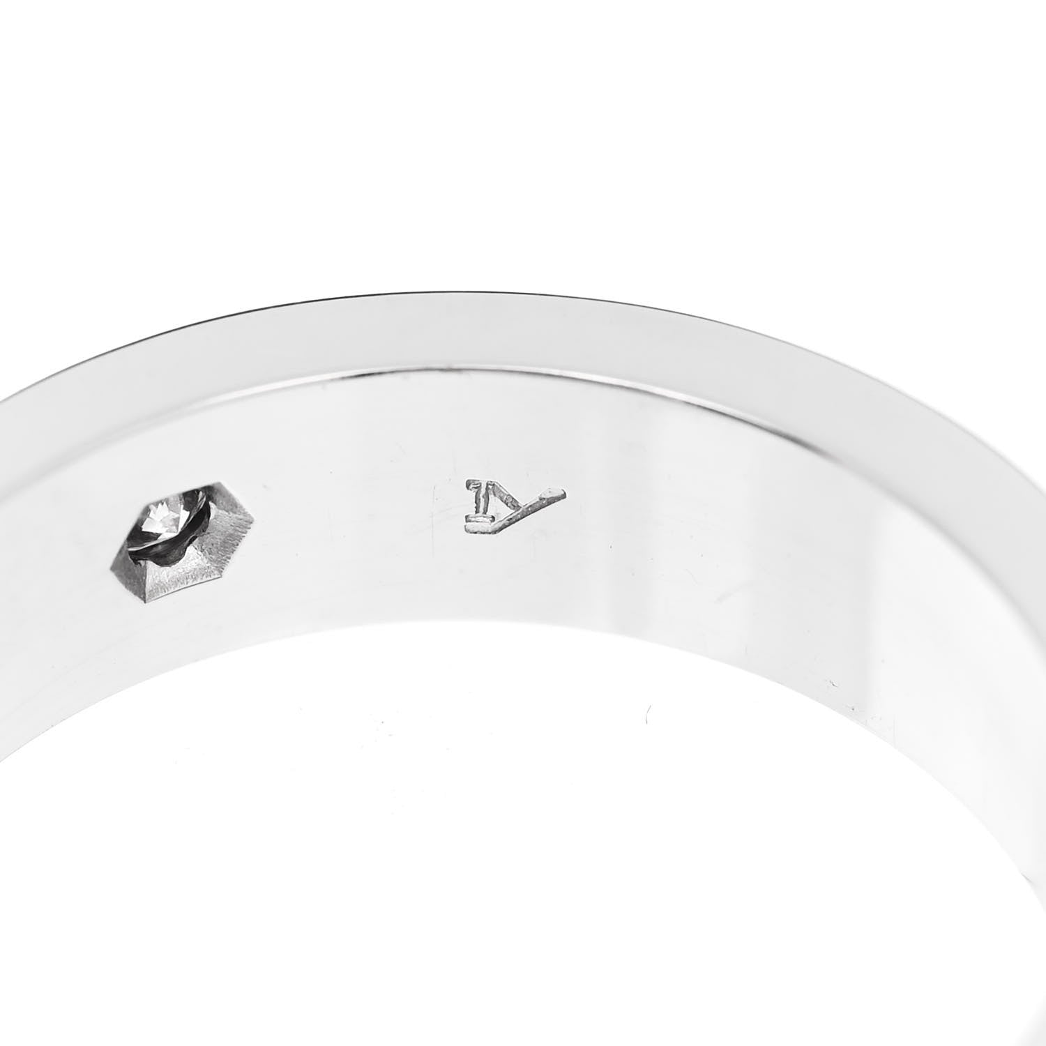 Cartier 18K White Gold 3 Diamond 5.5mm LOVE Ring 58 8.5 6 of 6