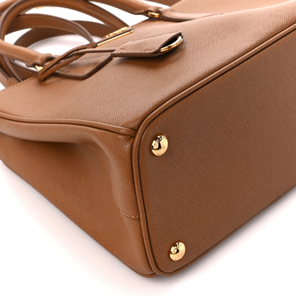Prada Saffiano Small Galleria Double Zip Tote Caramel 9 of 10