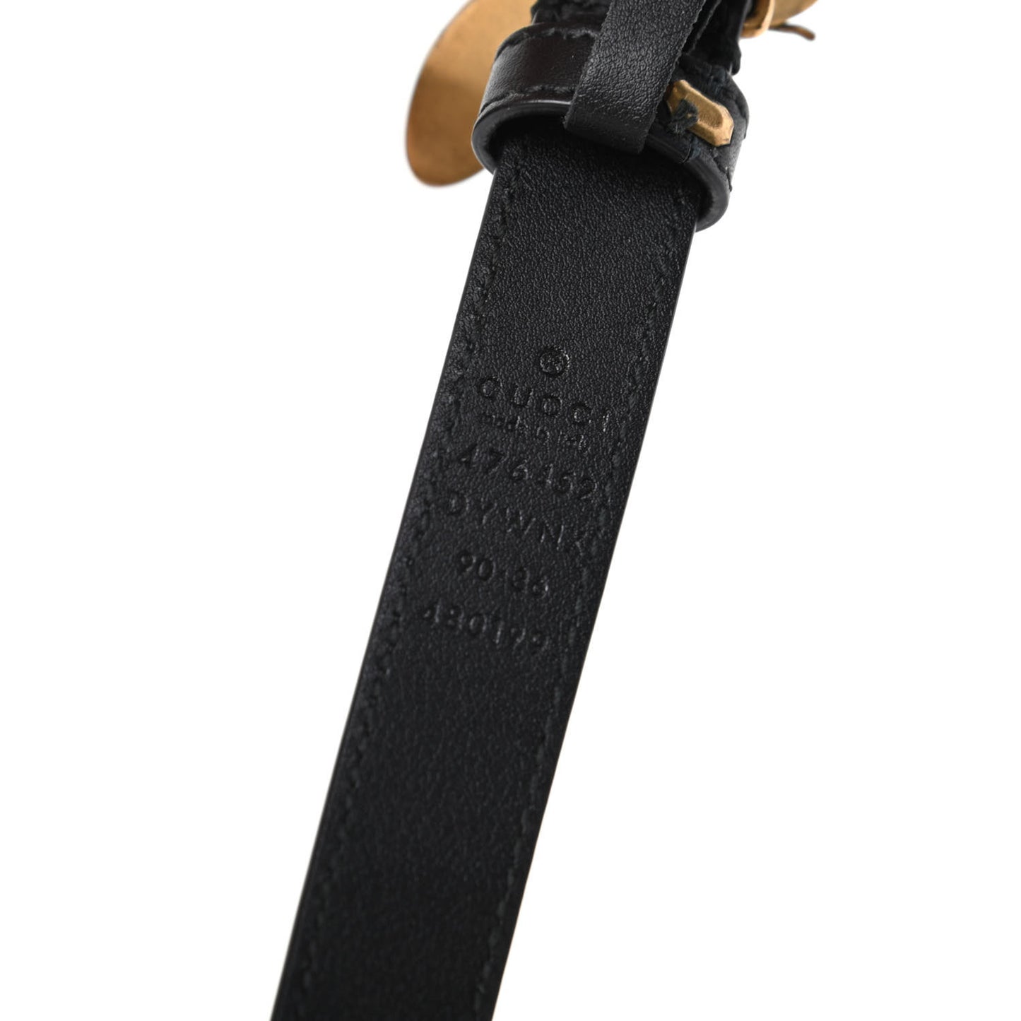 Calfskin Queen Margaret Bee Belt 90 36 Black