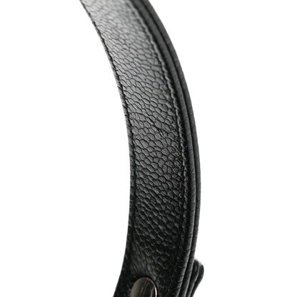 Chanel Caviar Flat Quilted CC Chain Bucket Drawstring Bag Black 11 of 12