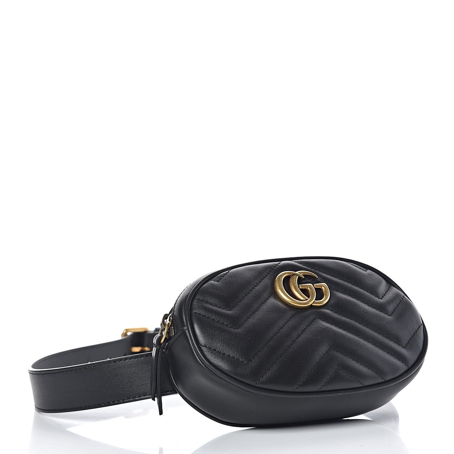 Calfskin Matelasse GG Marmont Belt Bag 85 34 Black