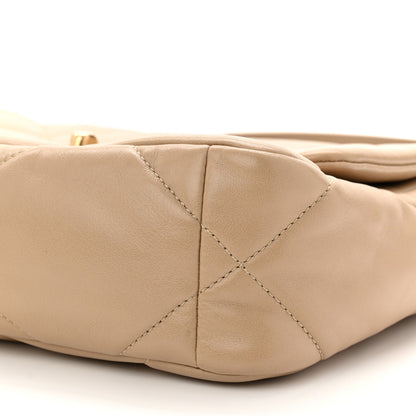 Chanel Lambskin Quilted Medium Chanel 19 Flap Dark Beige 10 of 11