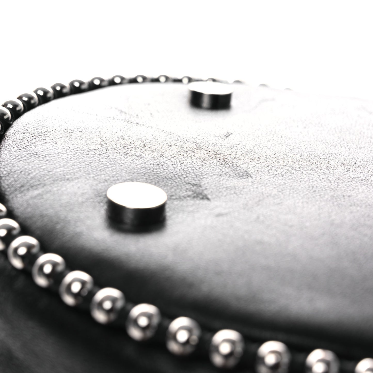 Lambskin Attica Chain Dry Sack Bucket Bag Black