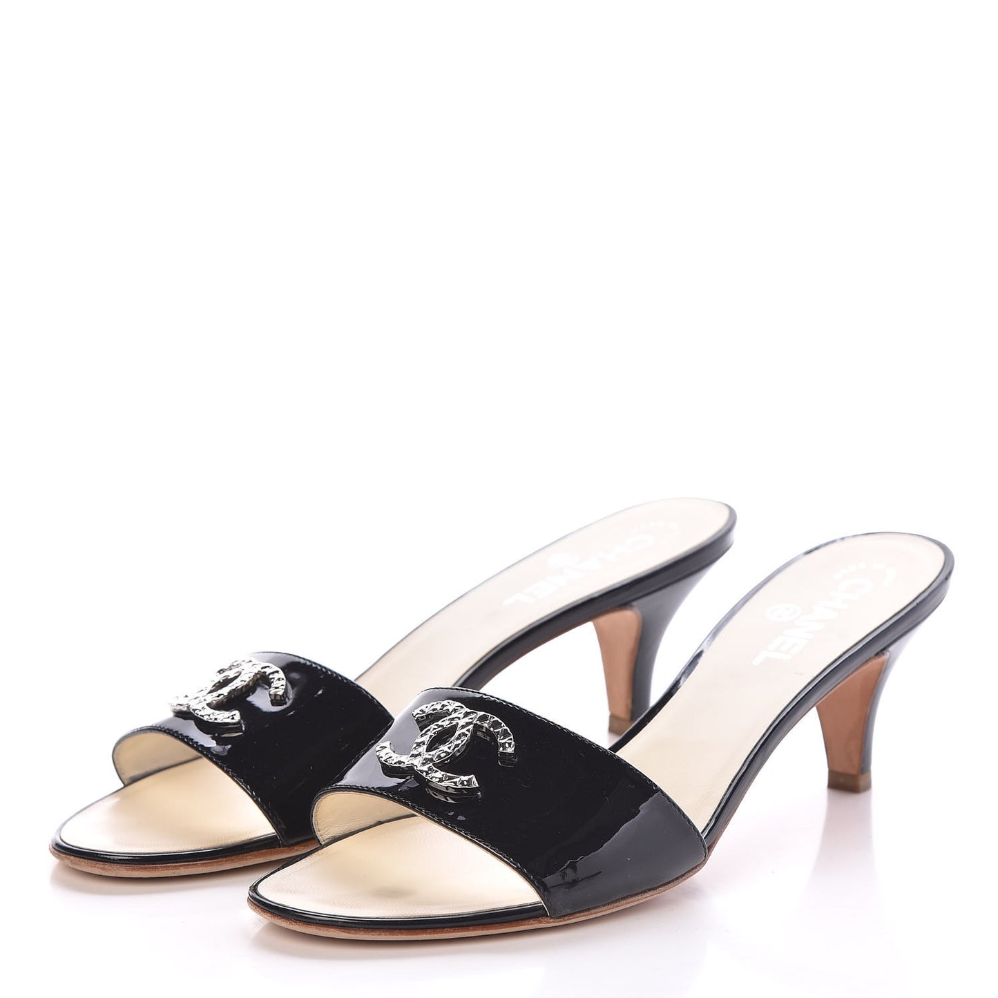 Patent Leather CC Mules 41 Black