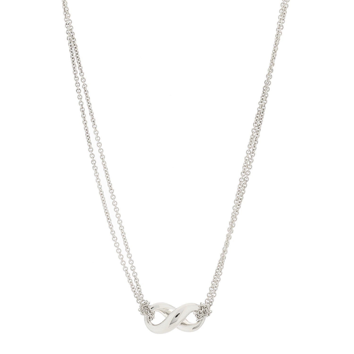 Tiffany Sterling Silver Infinity Pendant Necklace 1 of 5