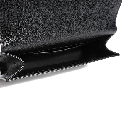 Saint Laurent Grain De Poudre Classic Monogram Clutch Nero Black 5 of 8