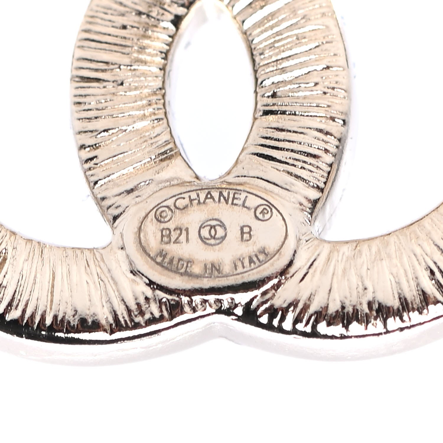 Chanel Crystal CC Earrings Gold 4 of 4