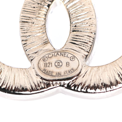 Chanel Crystal CC Earrings Gold 4 of 4