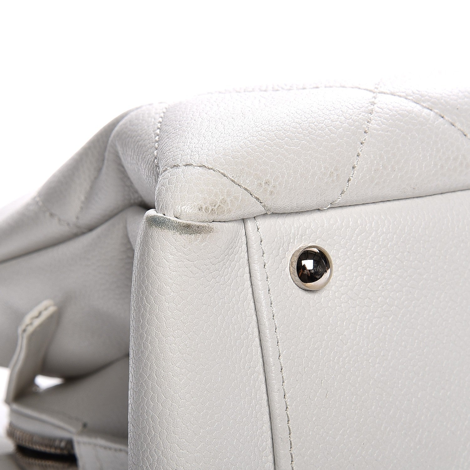 Chanel Soft Caviar Quilted CC Timeless Tote White 15 of 15