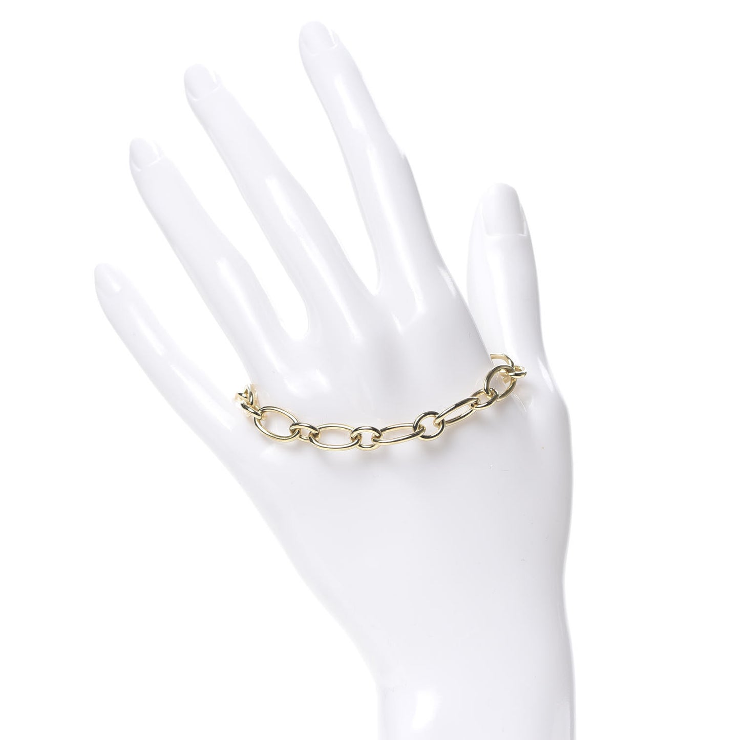 18K Yellow Gold Clasping Oval Link Bracelet