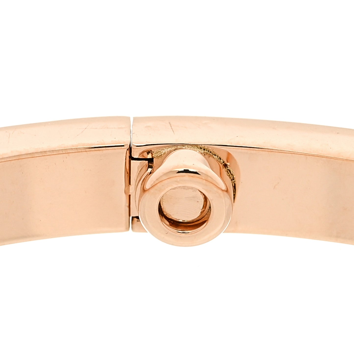 18K Pink Gold 6 Diamond Small LOVE Bracelet 16