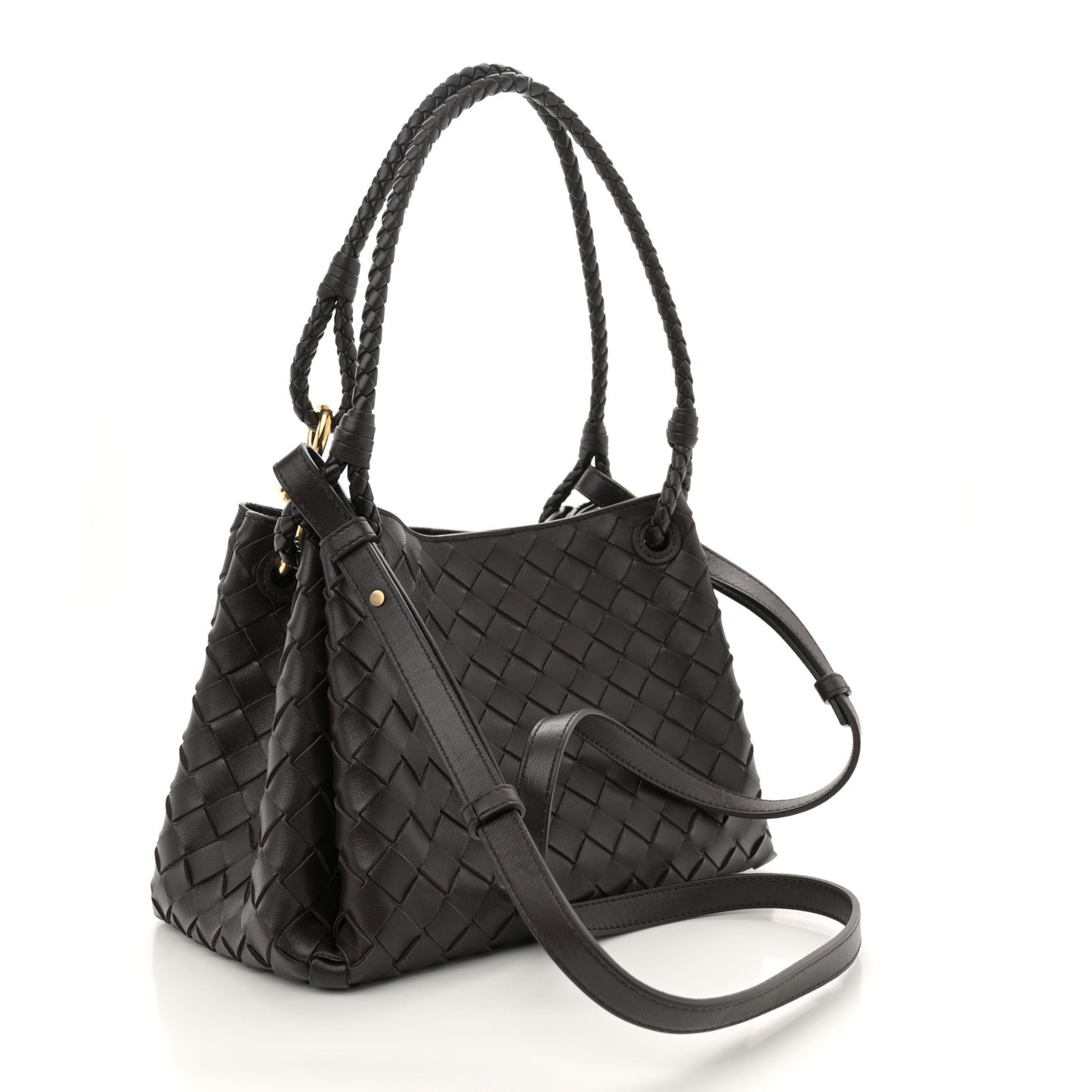Nappa Intrecciato Medium Parachute Shoulder Bag Fondant