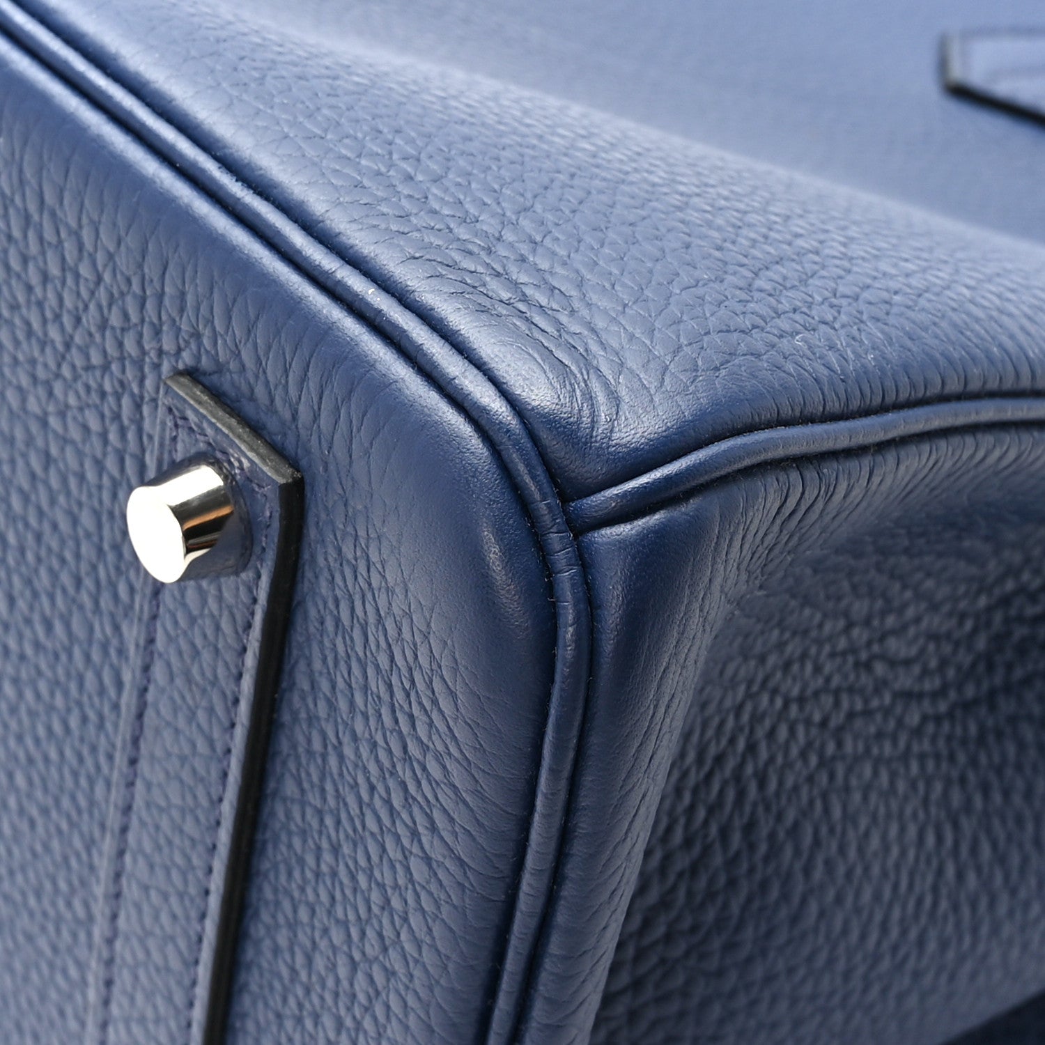 Hermes Taurillon Clemence Birkin 35 Bleu Saphir 11 of 12