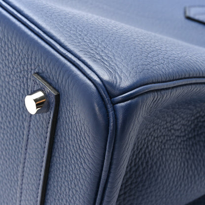 Hermes Taurillon Clemence Birkin 35 Bleu Saphir 11 of 12