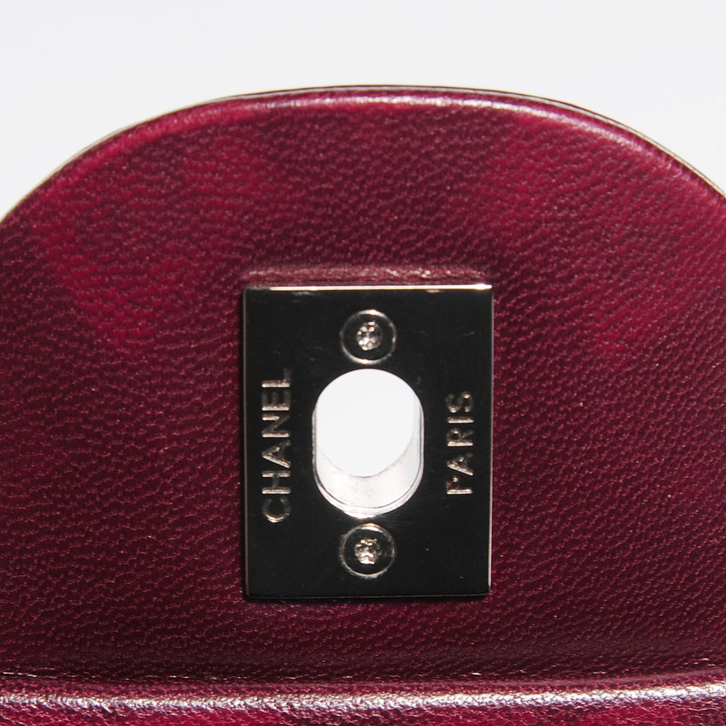 Patent Quilted East West Flap Bordeaux