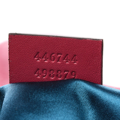 Gucci Velvet Matelasse Mini GG Marmont Shoulder Bag Light Raspberry Rose 10 of 11