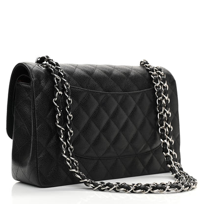 Chanel Caviar Quilted Jumbo Double Flap Black 3 of 10
