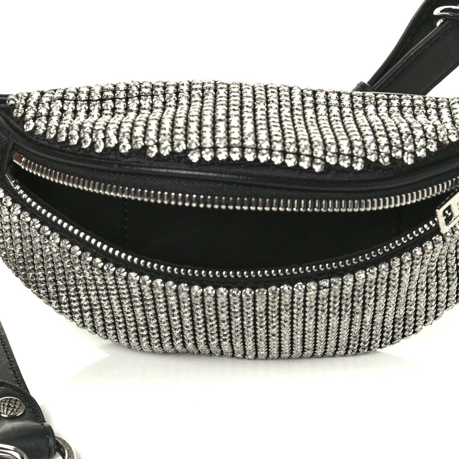 Alexander Wang Rhinestone Mesh Mini Attica Belt Bag Black 4 of 5
