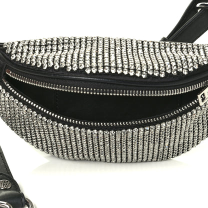 Alexander Wang Rhinestone Mesh Mini Attica Belt Bag Black 4 of 5