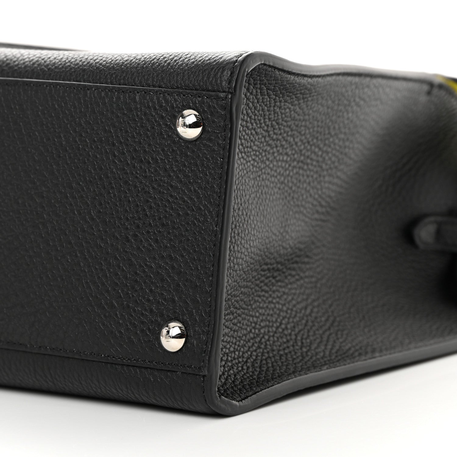 Fendi Cuoio Romano Fluo Selleria Medium Peekaboo X-Lite Black Giallo Fluo 9 of 12