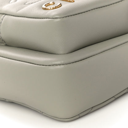Chanel Calfskin Quilted Small Camera Case Grey 9 of 10