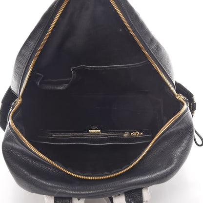MCM Striped Visetos Studded Medium Stark M Backpack Black White 5 of 13