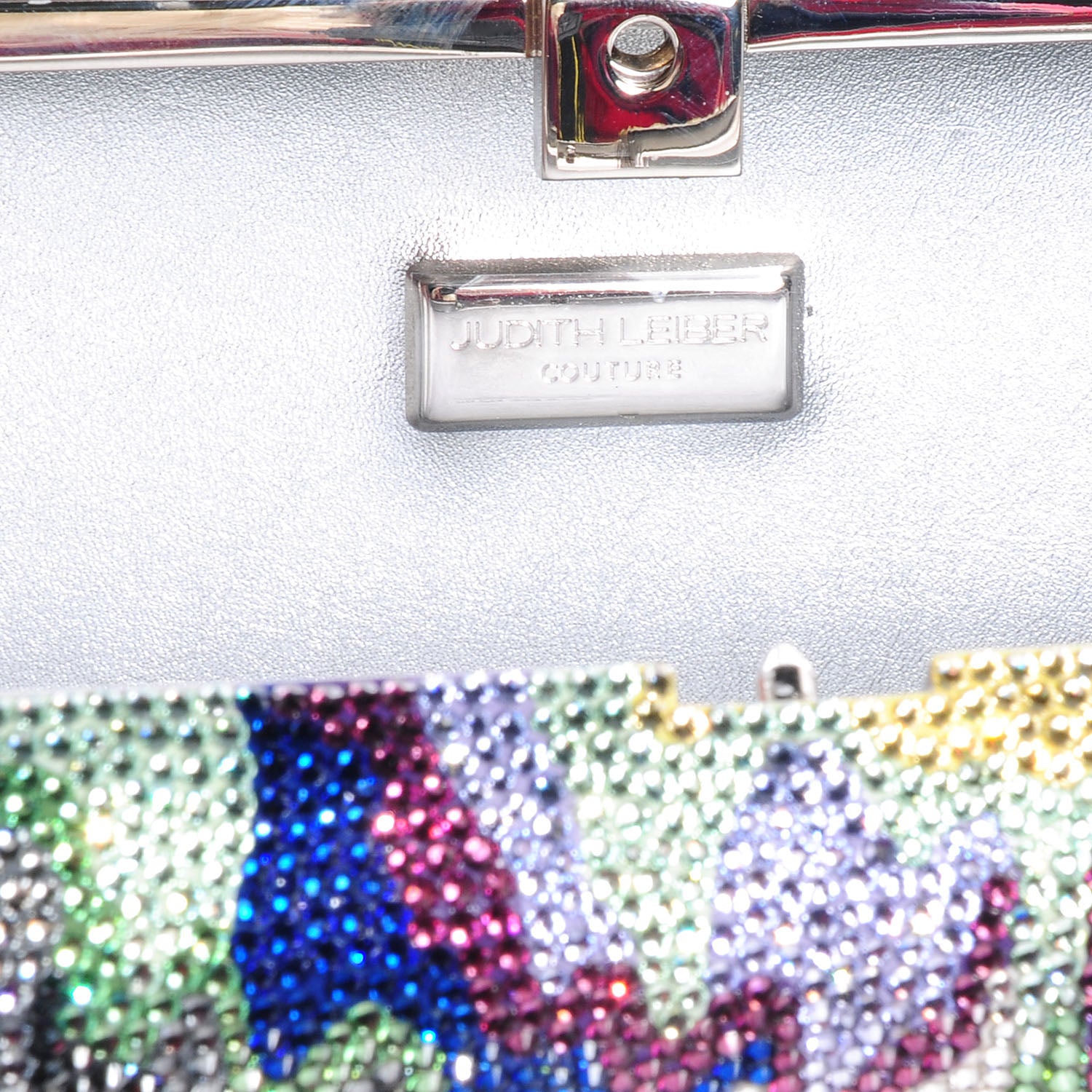 Judith Leiber Swarovski Crystal Drips Minaudiere Clutch Multicolor 7 of 8