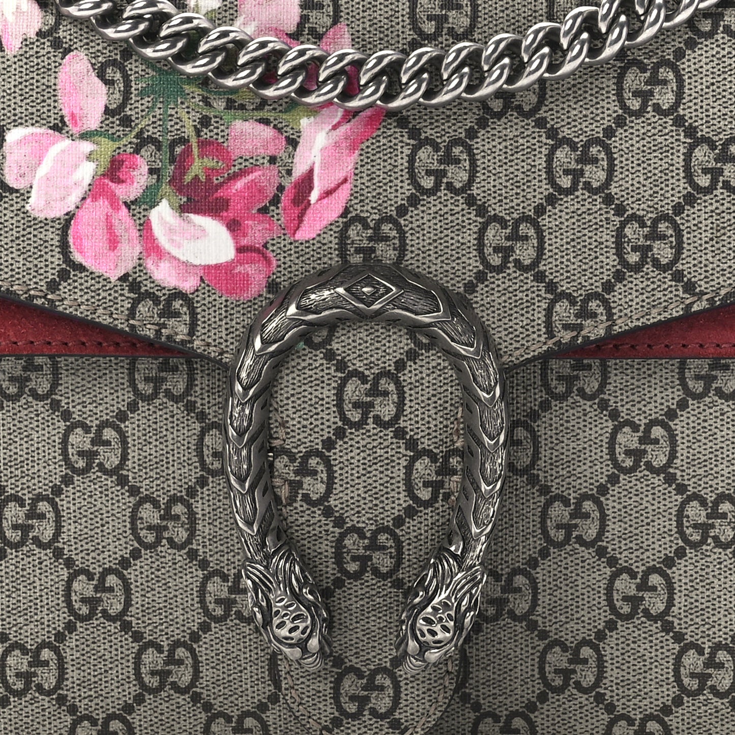 GG Supreme Monogram Blooms Small Dionysus Shoulder Bag Beige Multicolor Dry Rose